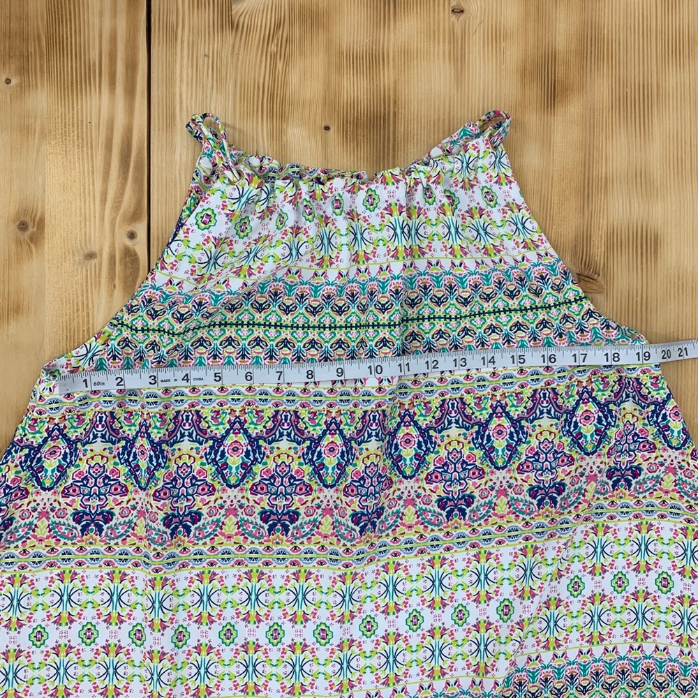 Rachel Ashwell Printed Halter Mini Dress Sz 8 - Picture 7 of 10